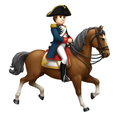Napoleon riding on a horse sticker