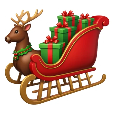 Christmas sleigh sticker