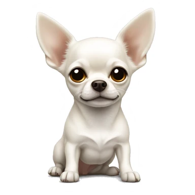 white chihuahua with floppy ears sticker