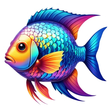 colorful tropical fish sticker