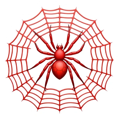 red cartoon spider web sticker