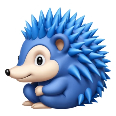  A blue hedgehog with 6 spines only face no whiskers sticker