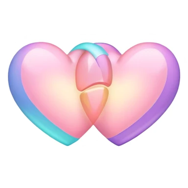 Two-hearts-coloured-light-pastel-shade sticker