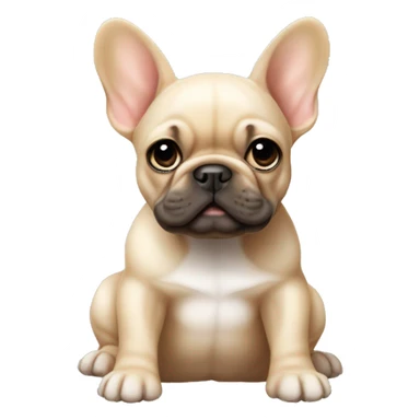 Beige French bulldog puppy  sticker