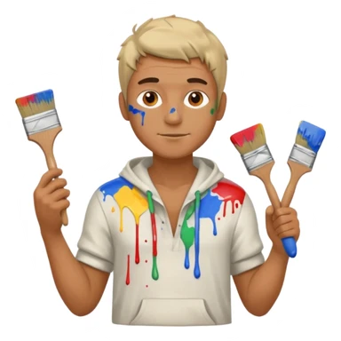 Ceramic Painter man sticker