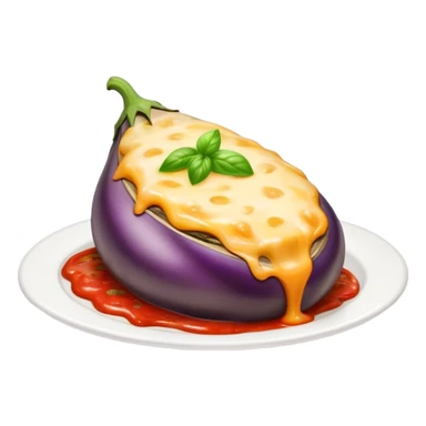A eggplant with stuff on top sticker