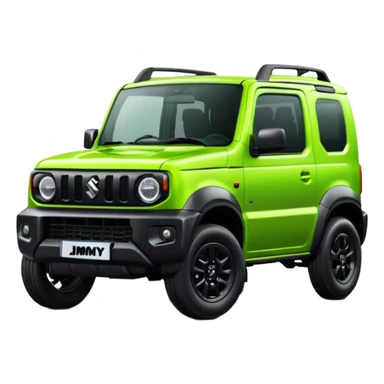 neong green suzuki jimny 2025 frontal angle sticker