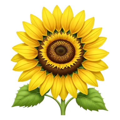 Sunflower yellow wuth dark brown center sticker