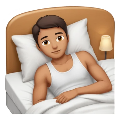 Masculine woman spooning in bed sticker