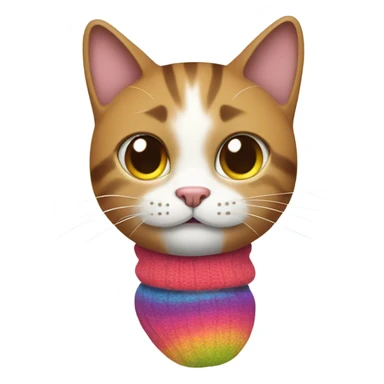 Cat with leg warmers sticker