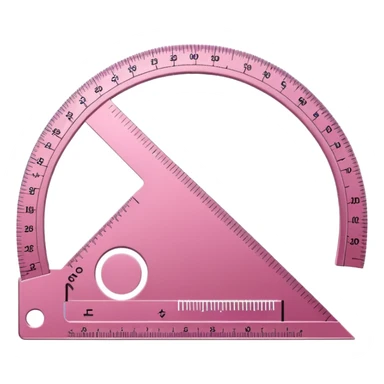 mac os icon, protractor, ruler, measures, pink sticker