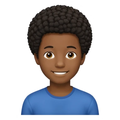 Young black boy with short Afro hair sticker