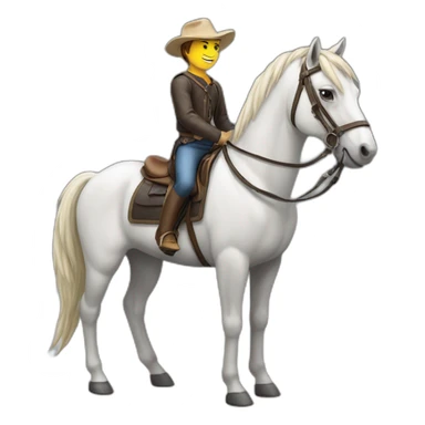 Chat sur un cheval sticker