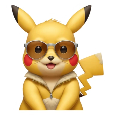 Pikachu qui enlève ses lunettes de soleil et fait un clin d'œil sticker