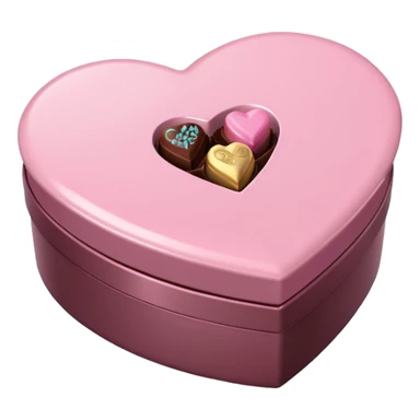 Pastel pink heart shaped box with chocolates in it sticker
