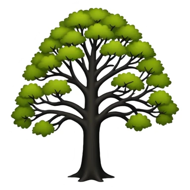 silhouette of a tree, simple and bold sticker