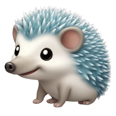 baby hedgehog fused with narwhal sticker