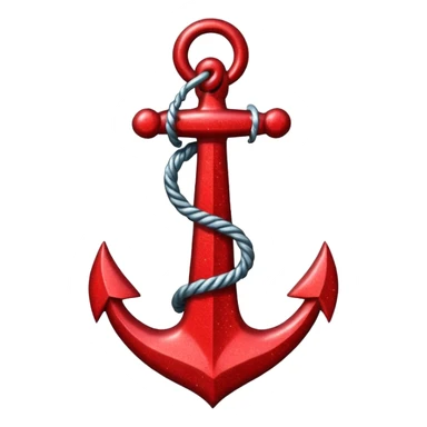 red glitter anchor sticker