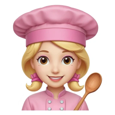 Pink chef hat princess peach sticker