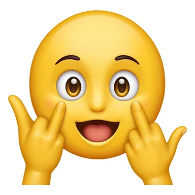 A classic yellow emoji with an excited yet nervous expression, featuring wide eyes and a slightly tense smile. One hand is raised to the mouth, biting its nails anxiously, conveying a mix of anticipation and nervous energy. sticker