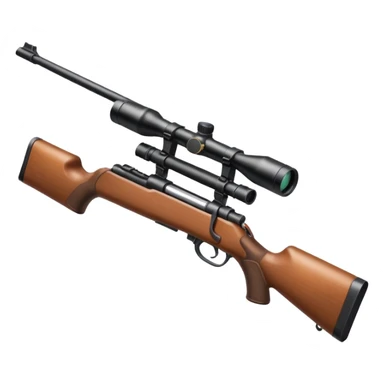 just a deer hunting rifle with a scope mounted to the top of the gun barrel  sticker