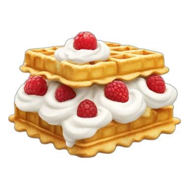 Gaufre supplément chantilly sticker