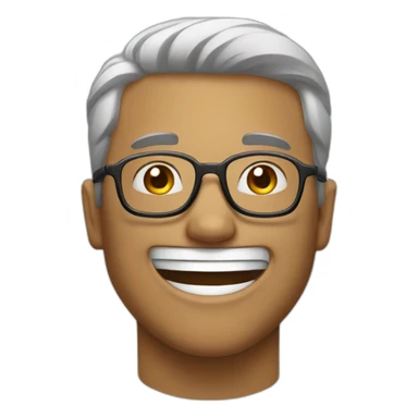 HongKong guy glasses Happy face sticker