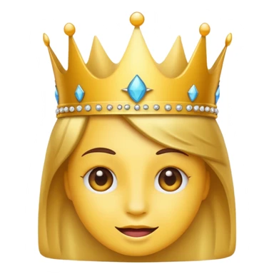 Wink emoji with crown sticker