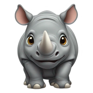 cute rhino sticker