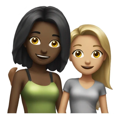 two girls partying sticker