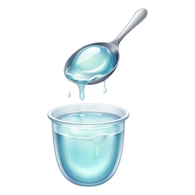 a spoonful of white, clear jelly sticker