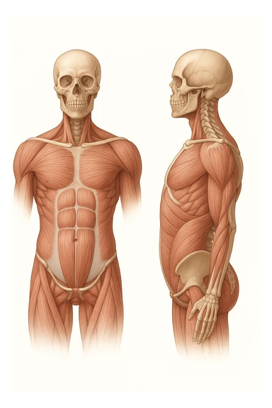 muscoli del Core anatomia senza scritte sticker