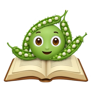 Book a teenie with some peas sticker