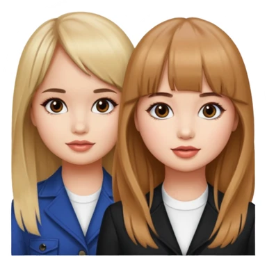 Debby Ryan (straight bangs) and Sabrina Carpenter sticker