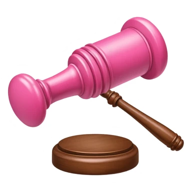 pink gavel sticker
