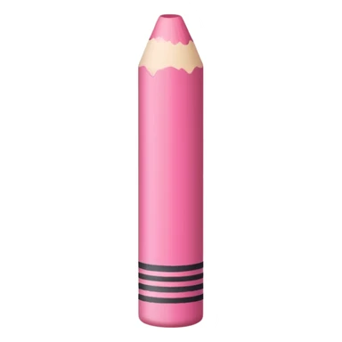 pink wax crayon sticker