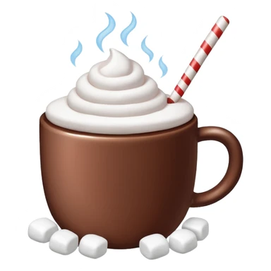 cup of hot cocoa with some marshmallow sticker