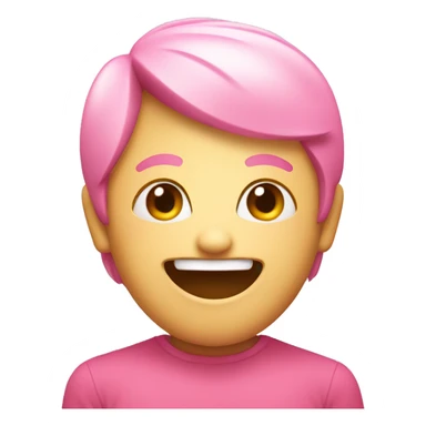 A Smile icon with harts in pink color sticker