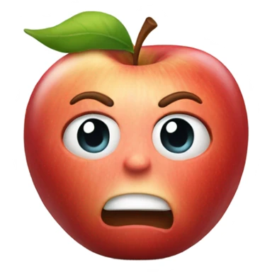 a default apple emoji being sarcastic and saying wow  sticker