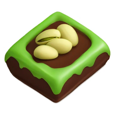 A bar of Dubai chocolate filled with Green pistachio cream sticker