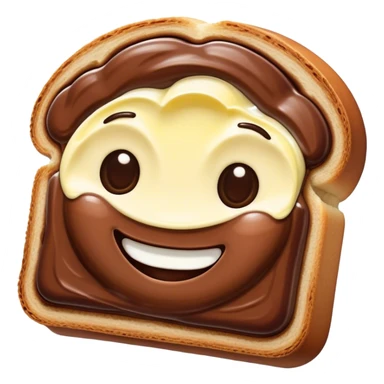 Nutella Brot mit Butter das lacht sticker
