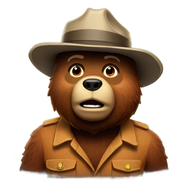 Smokey the bear sticker