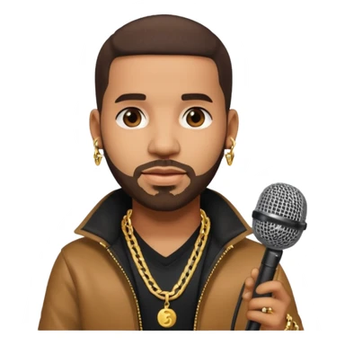 drake with microphone sticker