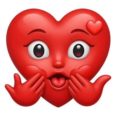 Heart blowing kisses sticker