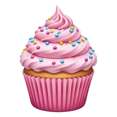 Cupcake with pink icing sticker