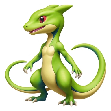 Mewtwo-Salandit-Treecko-Kecleon-Fakémon-Pokémon-hybrid-creature (full body)  sticker