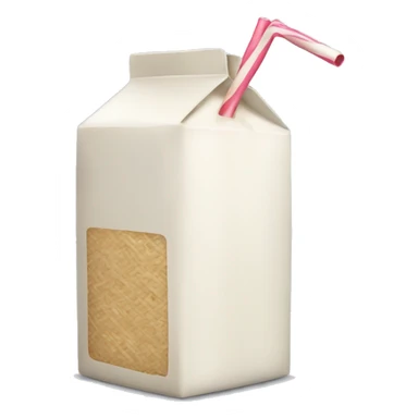 milk carton with straw sticker