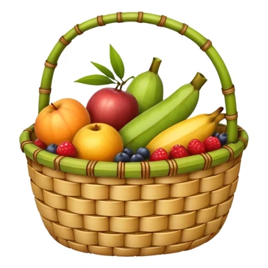  bamboo-basket fruit sticker