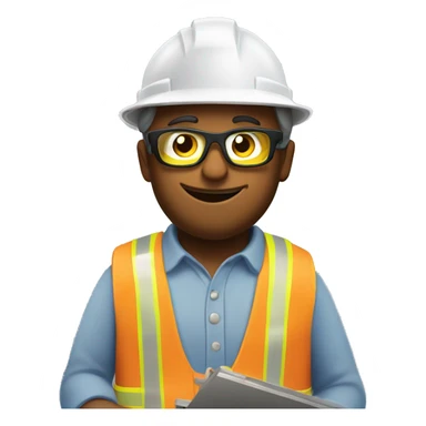 Carpenter wearing safety glasses with a measure tape in hand and stickers on hard hat sticker