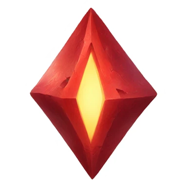 a red abstract magical artifact sticker